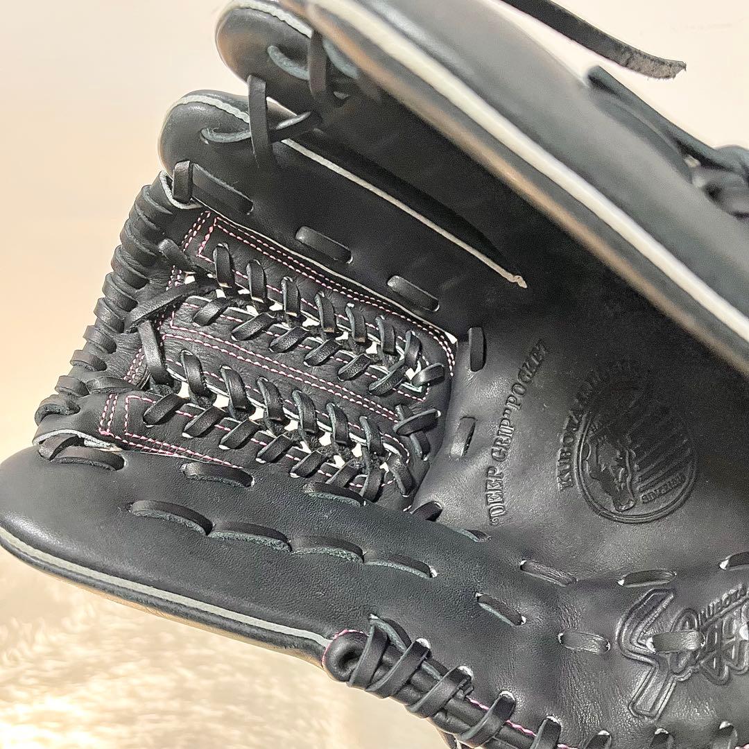 【美品】久保田スラッガー KSS-2P 野球グローブ ブラック×ピンク