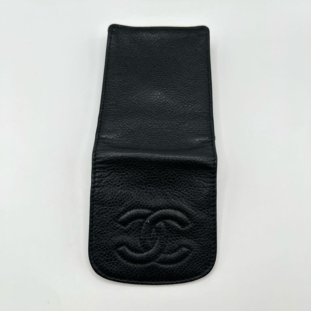 CHANEL シャネル マルチポーチ ココマーク キャビアスキン ブラック