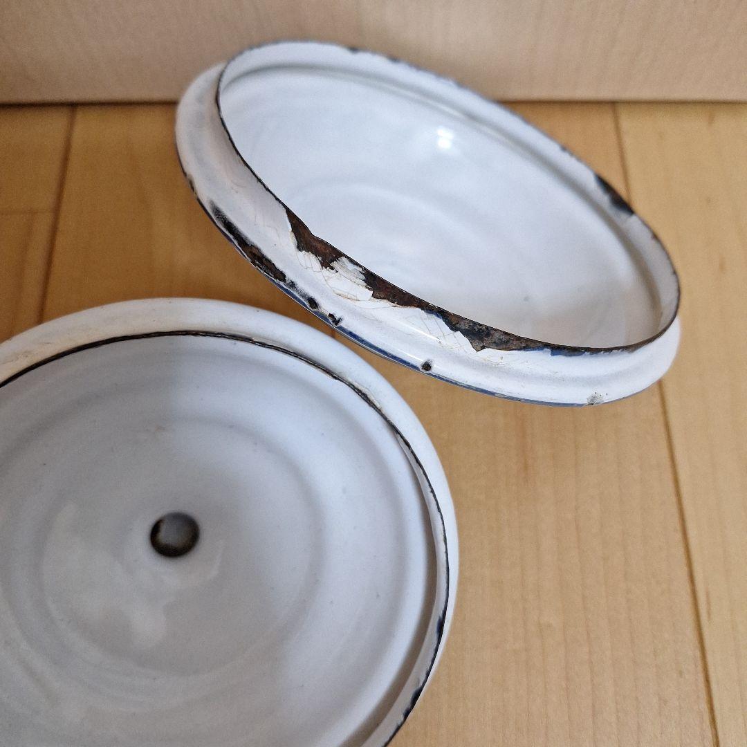 フランス　エトワール社　アンティーク　ホーロー　キャニスターセット 2個