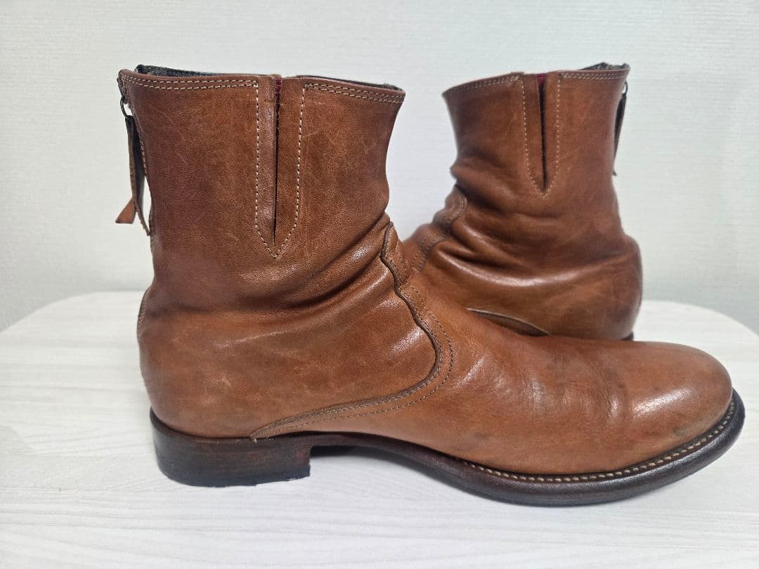 専用　Paul Smith ブラウン バックジップレザー ブーツ
