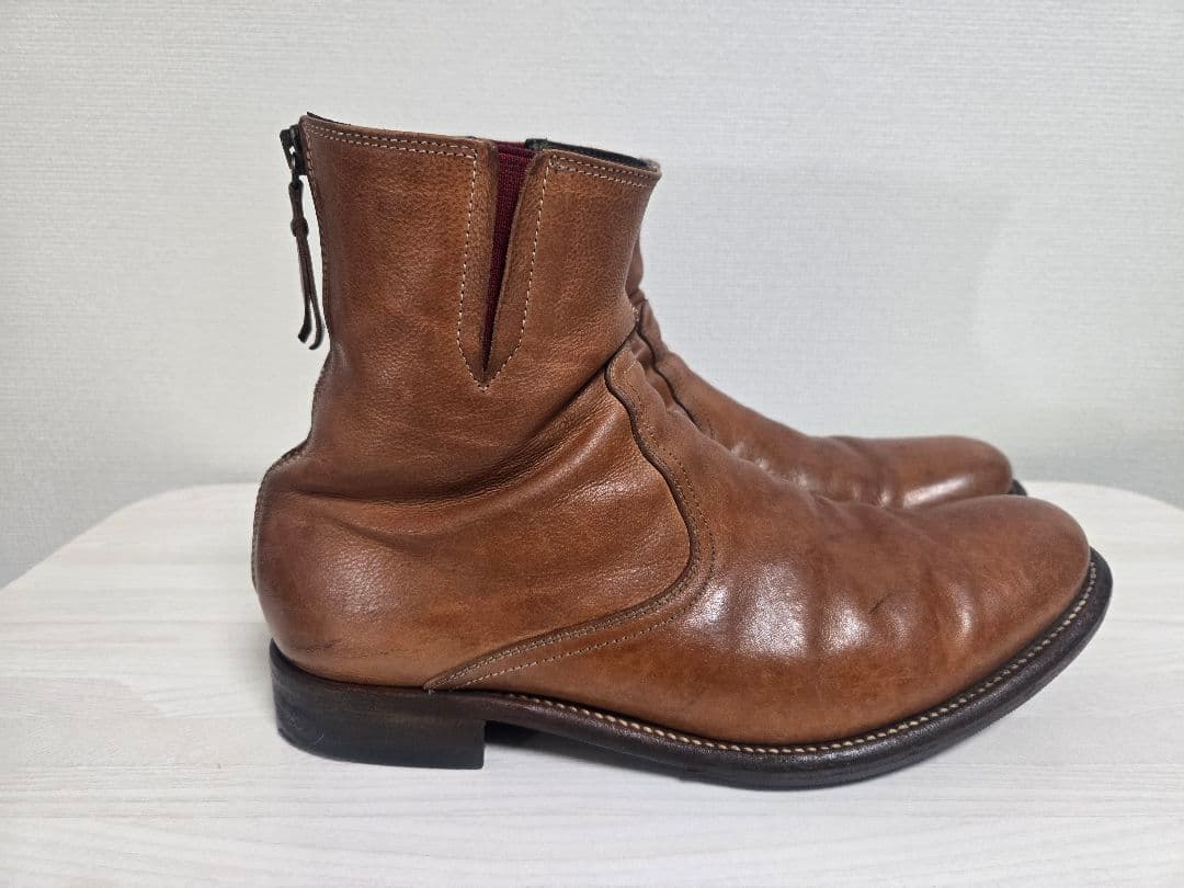 専用　Paul Smith ブラウン バックジップレザー ブーツ