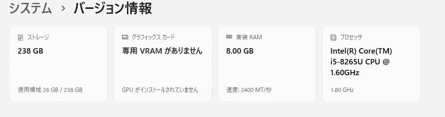 ThinkPad L590 Corei5 8GB SSD256GB win11㉔