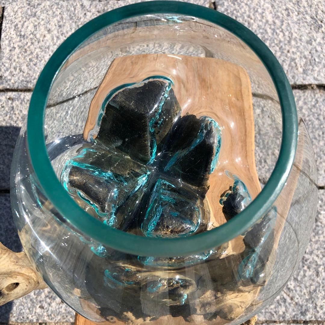 流木ガラス オブジェ特大V 花瓶 金魚鉢 ガーデニング テラリウム 観賞魚 容器