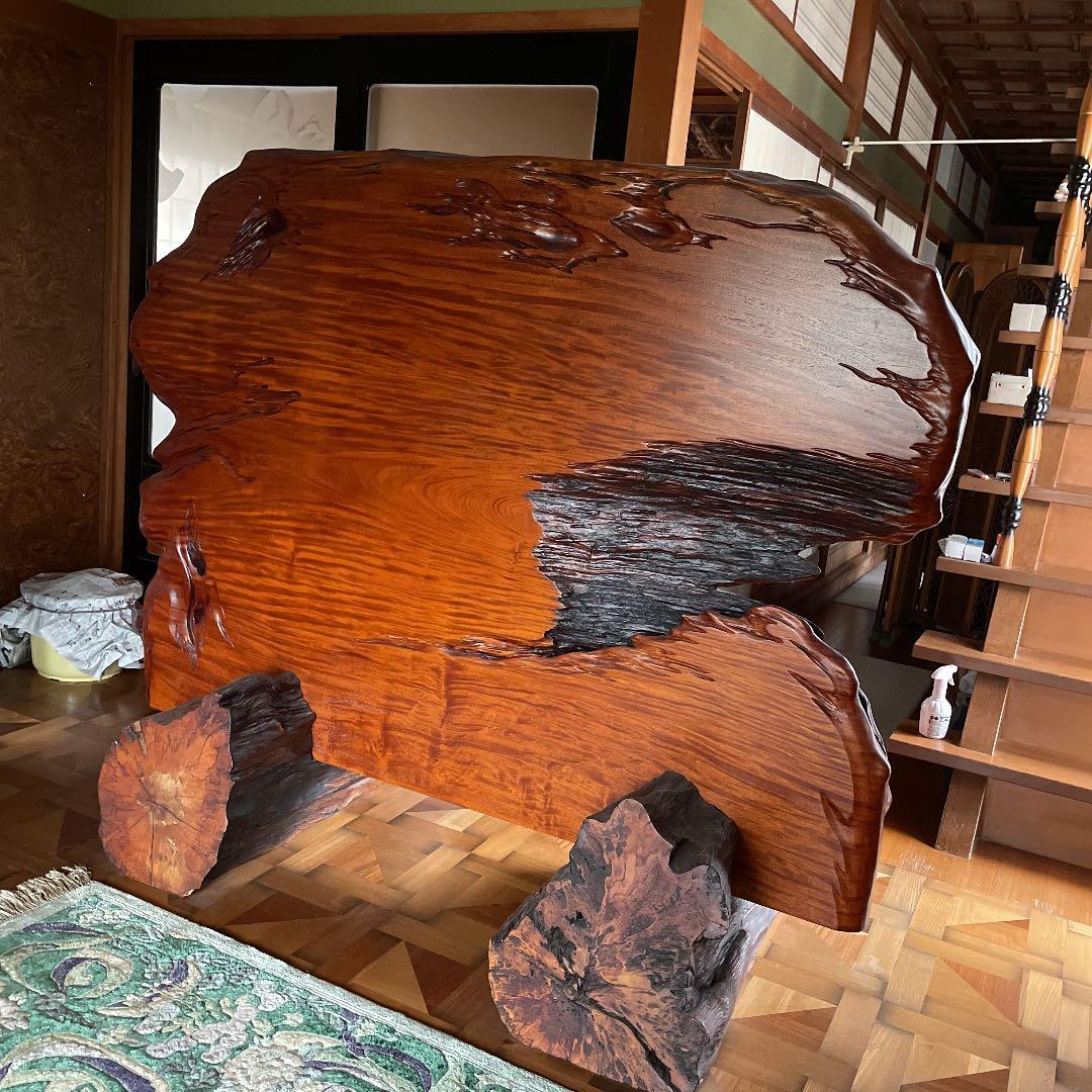 一枚板　置物　飾り　木の衝立