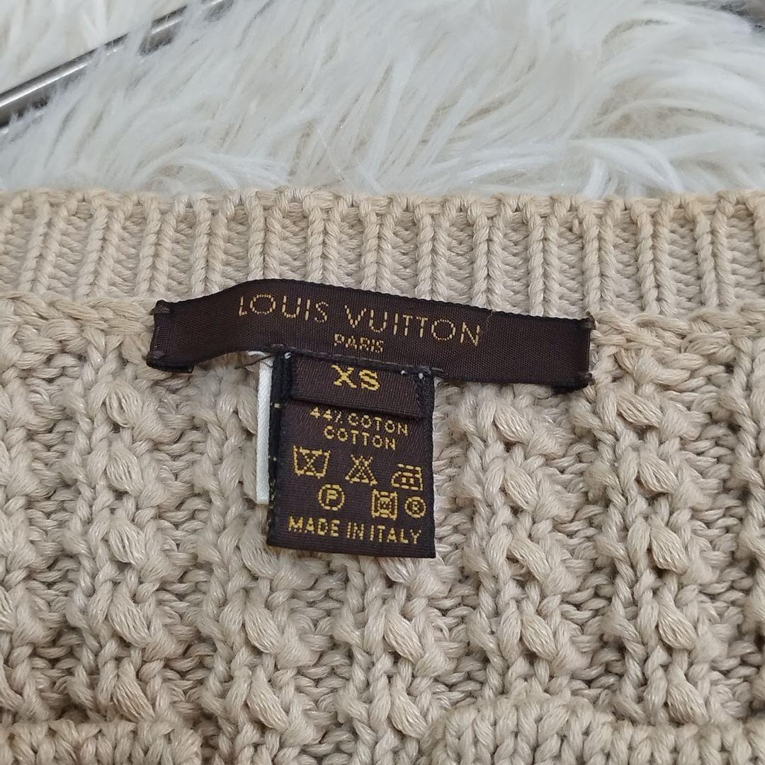 18239✨ルイヴィトン リネン コットン ニット セーター XS ベージュ