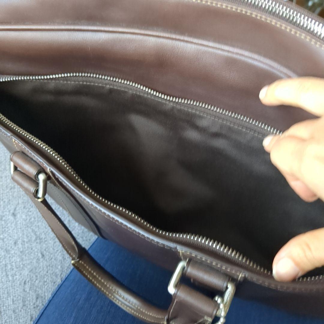 n*a様 コーチ ブラウンレザー ビジネスバッグ