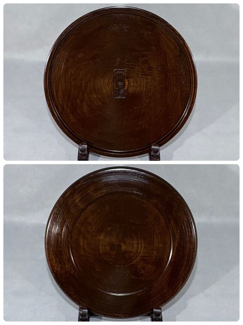 天然木　大徳寺　丸盆五枚　茶道具　懐石道具　送料込