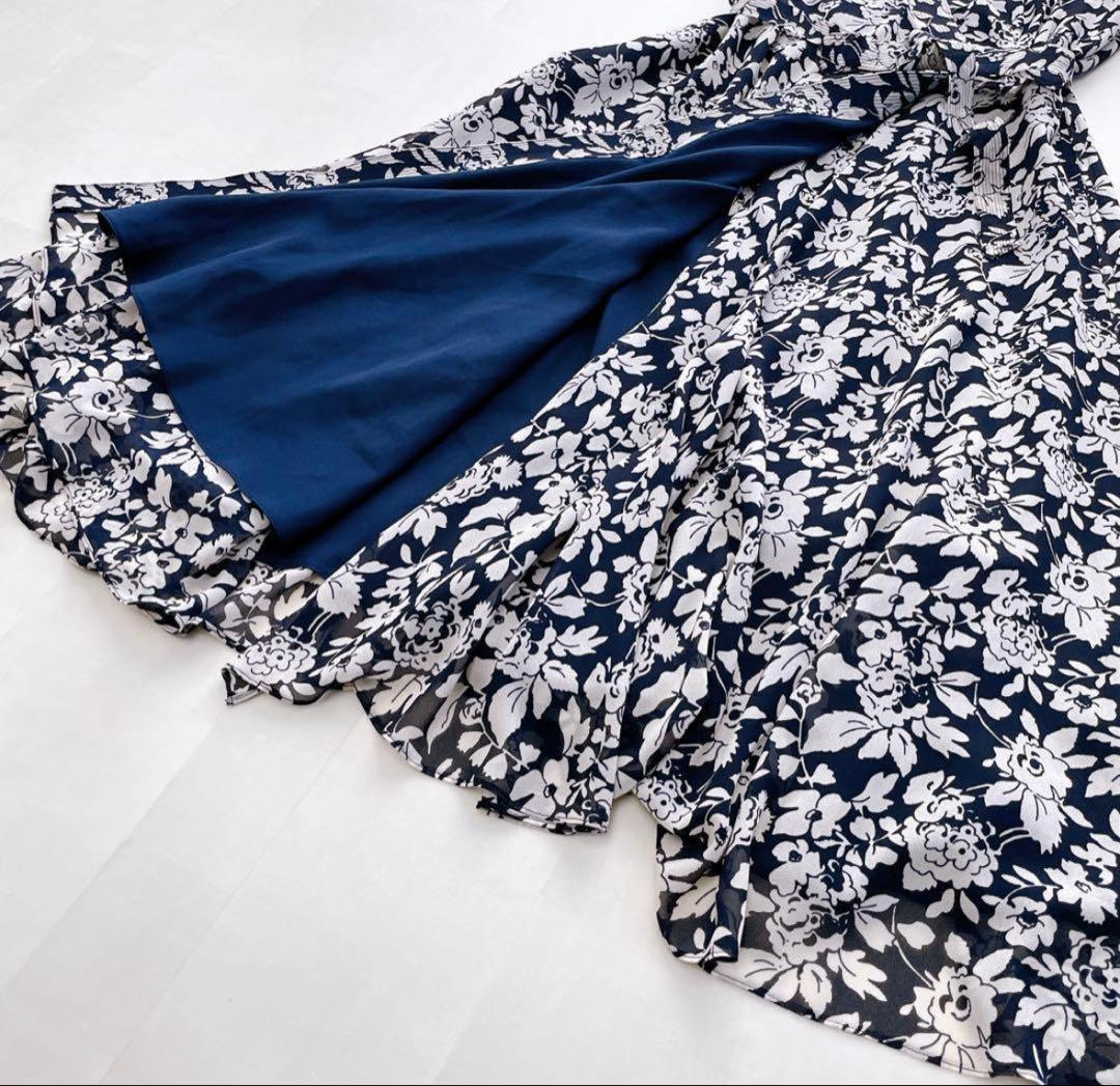 ポロラルフローレン　花柄ラップカシュクールワンピース