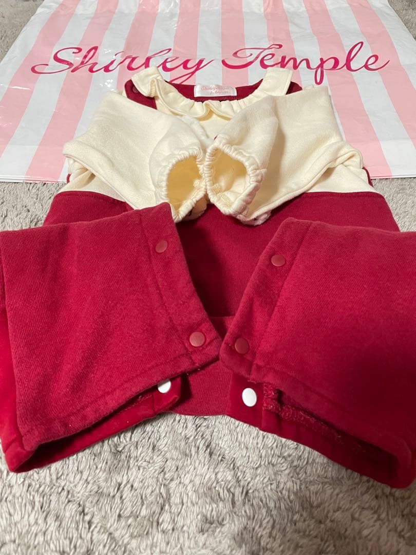 シャーリーテンプル　カバーオール　裏起毛　80