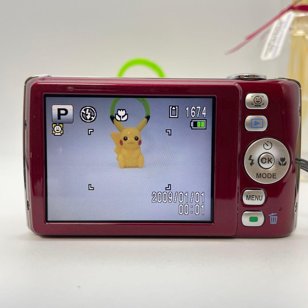 スマホ転送OK✨PENTAX Optio P70✨動作確認済 可愛い 鮮やかな赤