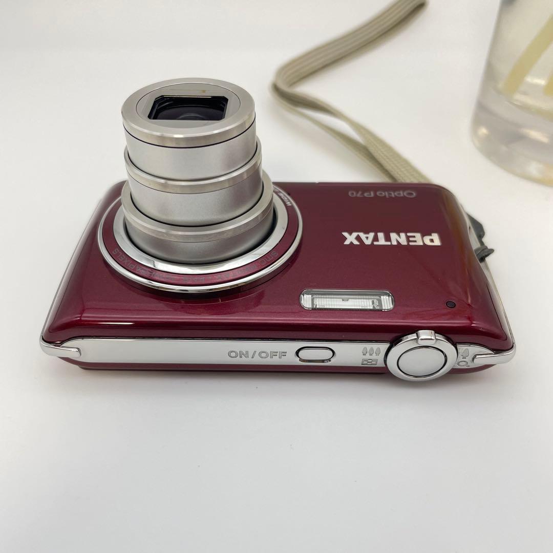 スマホ転送OK✨PENTAX Optio P70✨動作確認済 可愛い 鮮やかな赤