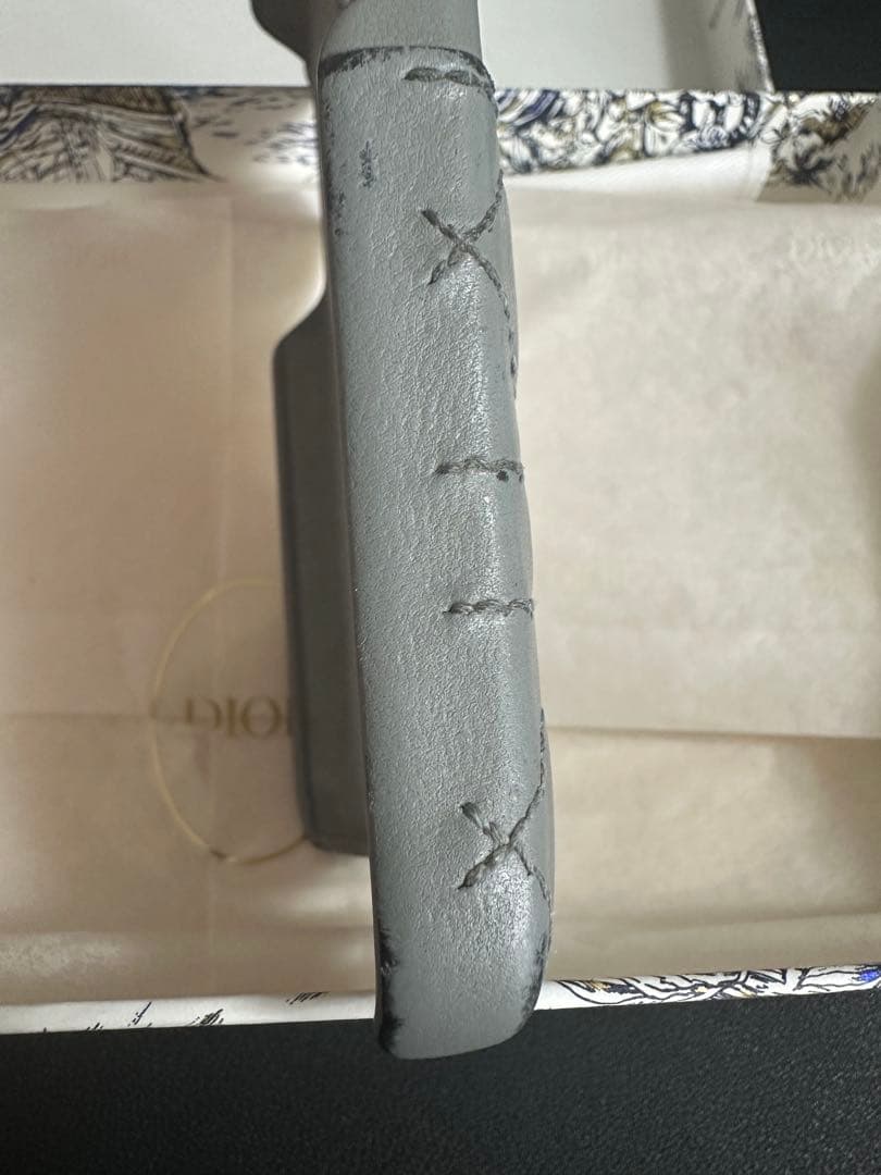 Dior グレー キルティング iPhoneケース