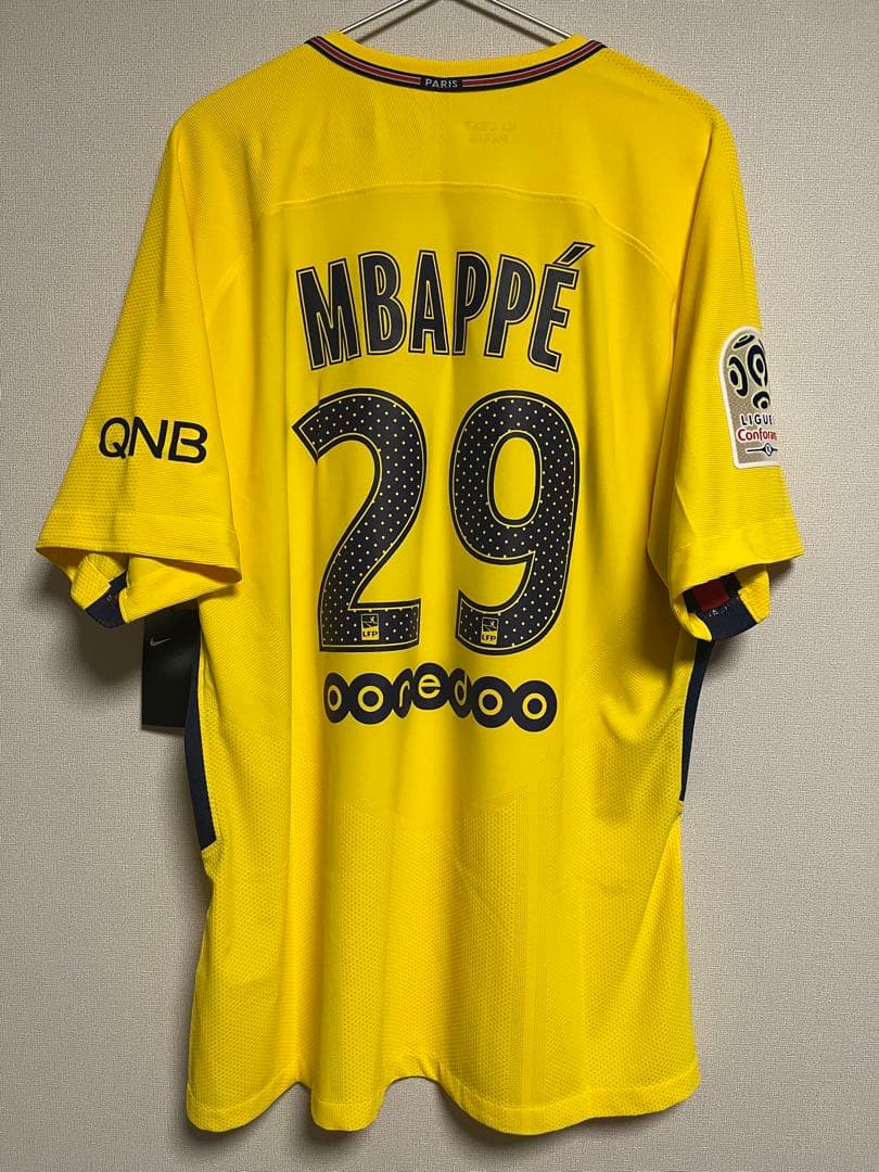 超希少 正規品 17/18 PSG アウェイ エムバペ 選手支給用 ユニフォーム