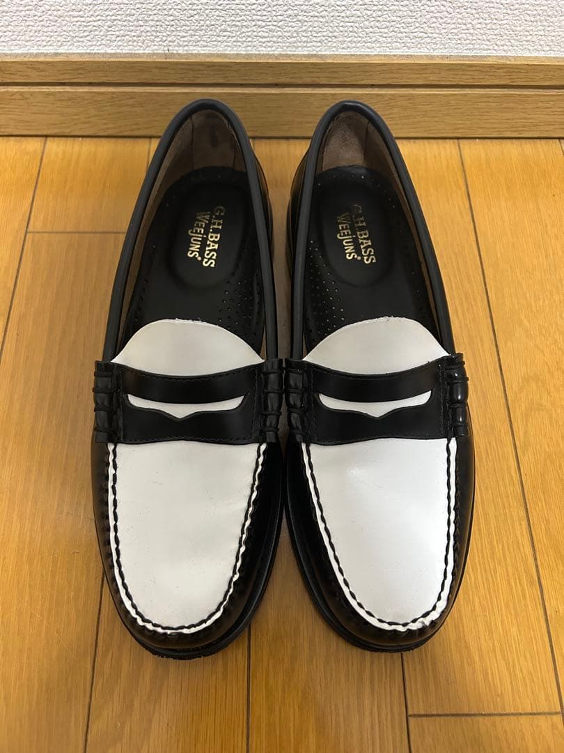 靴 G.H. BASS LARSON / BLACK & WHITE 25.5cm