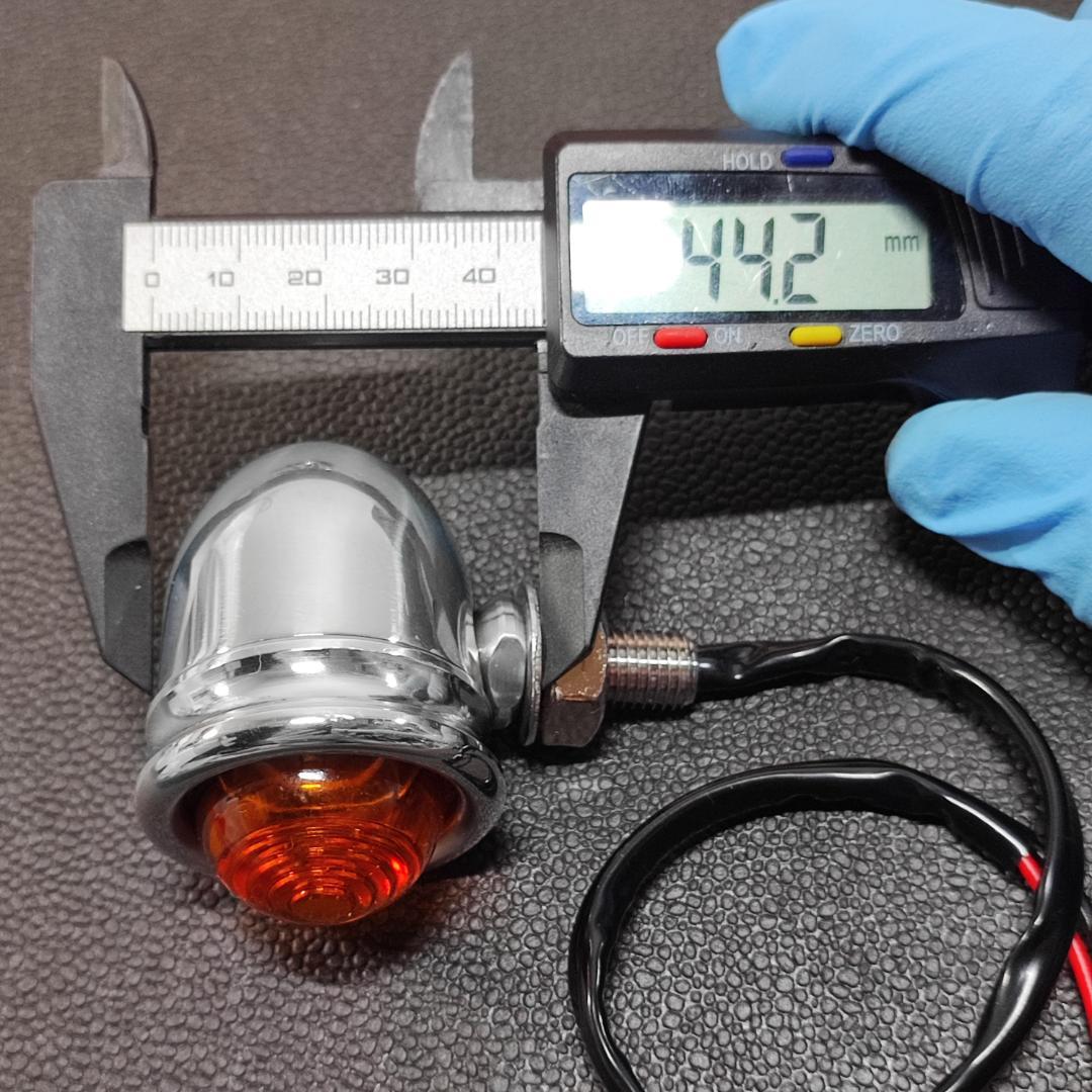 ミニバレットウインカー　電球 M10-P1.25 アルミ　ポリッシュ　4個セット