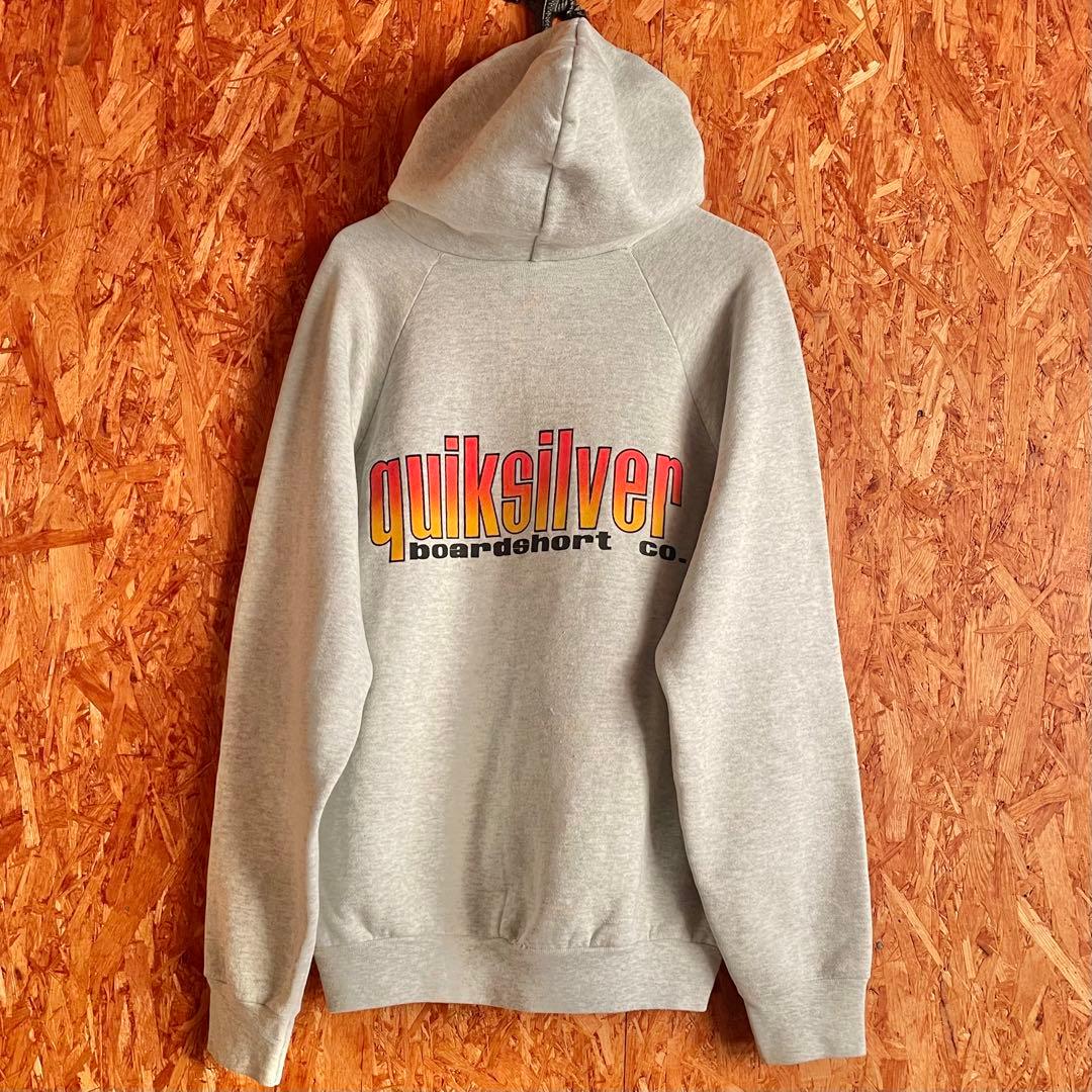 90s QUIKSILVER カナダ製 スウェット オールドサーフ グレー レア