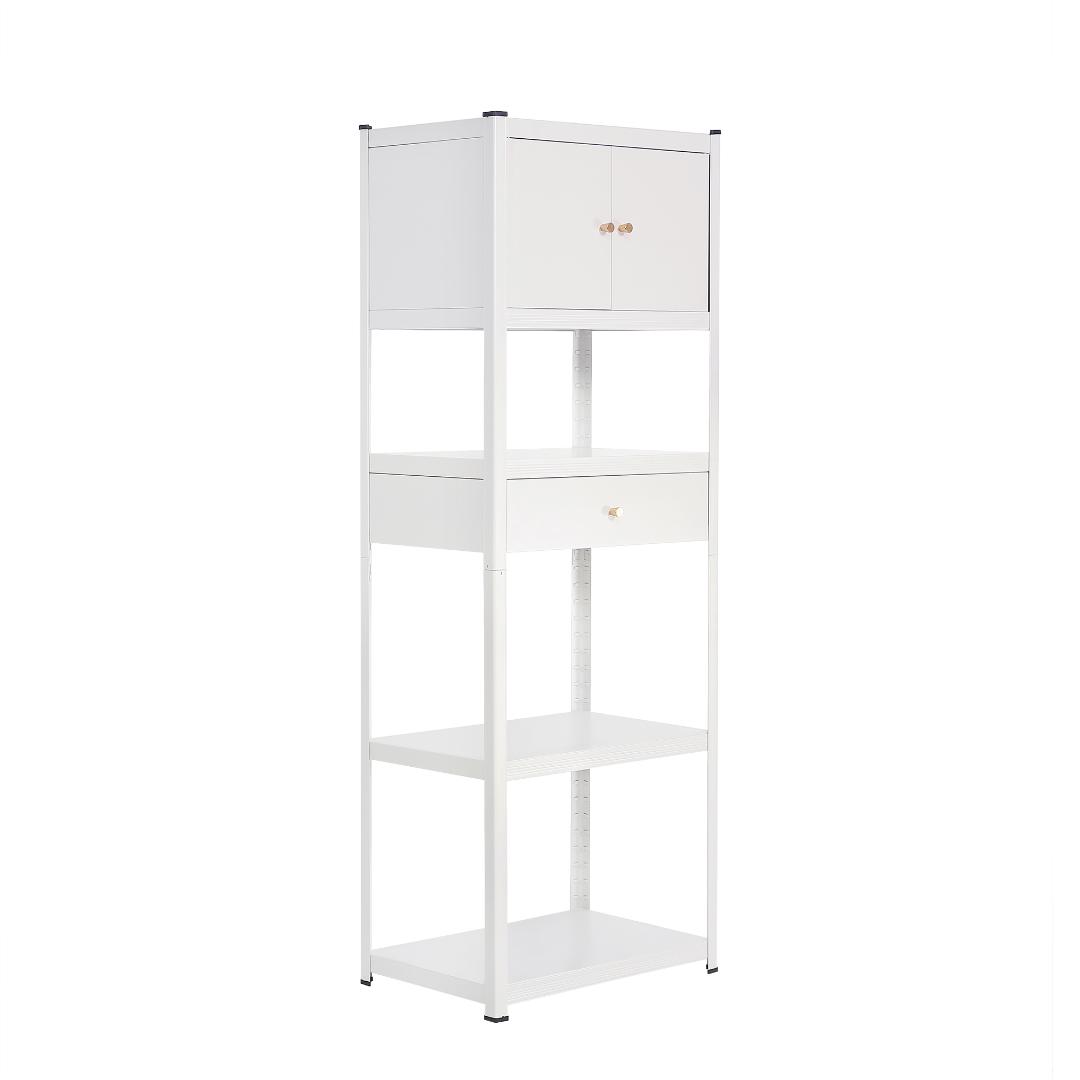 新作発表タイムセール中！スチール製可動ラック　分割可能　ボトル不要　WHITE