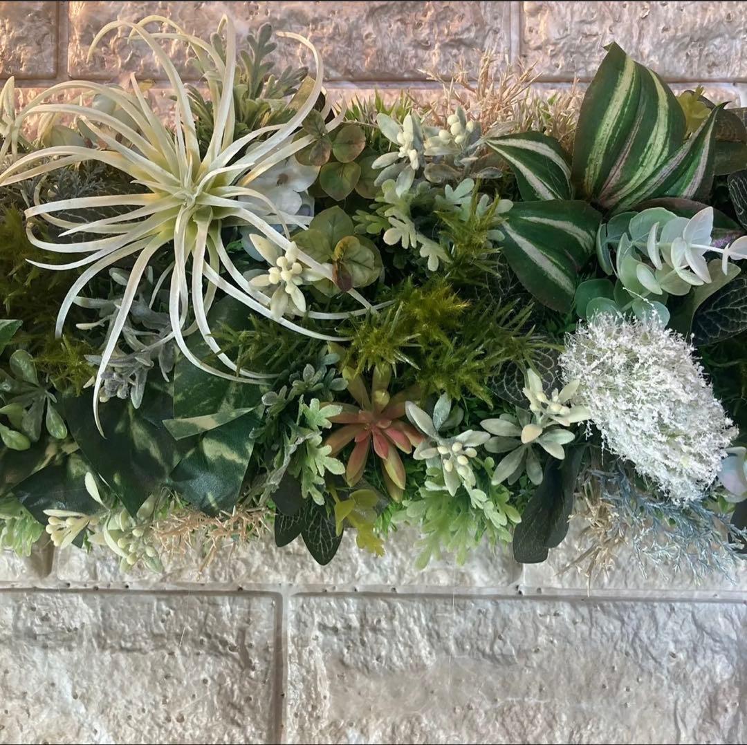 光触媒　人工観葉植物　ウォールグリーン　フェイクグリーン　壁掛け801スモークg