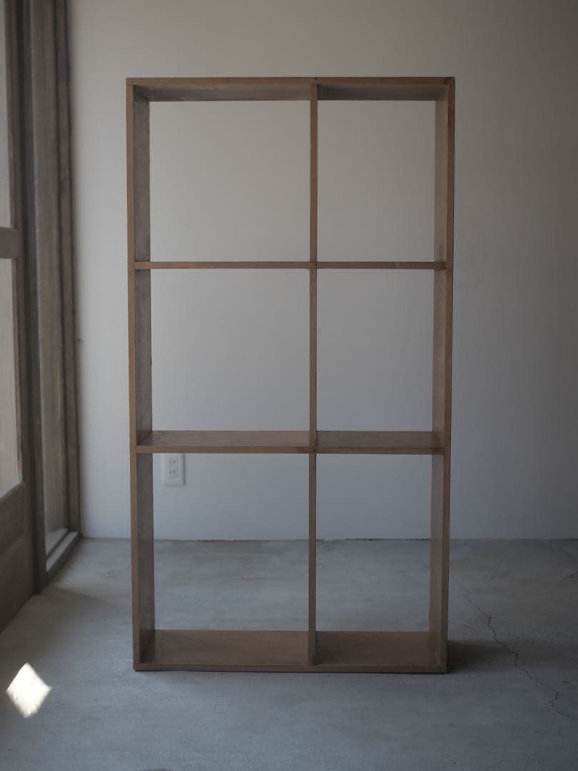マス目棚　棚　収納　ラック　本棚　古家具　古道具　アンティーク　昭和レトロ