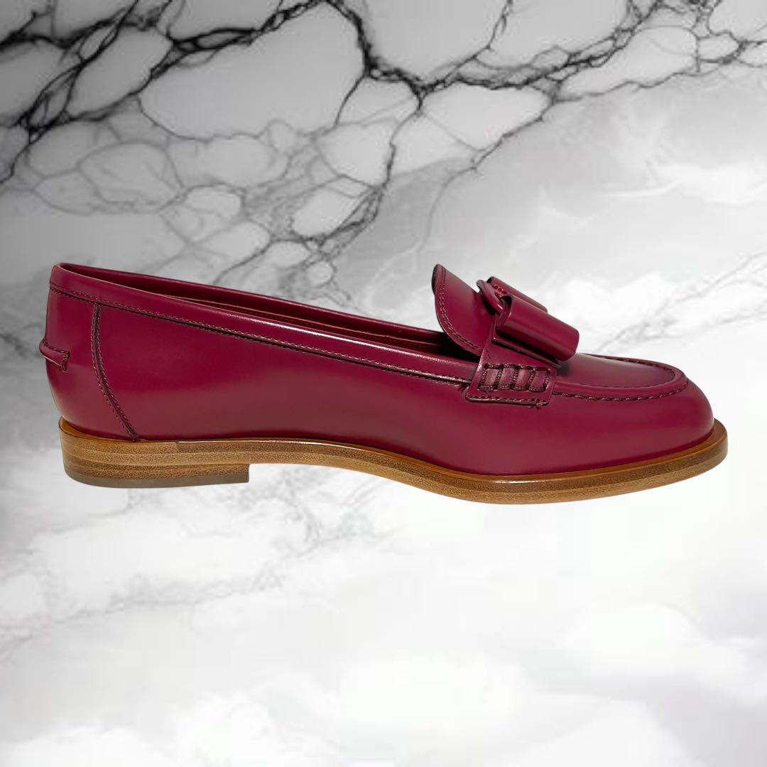 【サルバトーレフェラガモ】美品VIVA ヴァラリボン ローファー ワイン