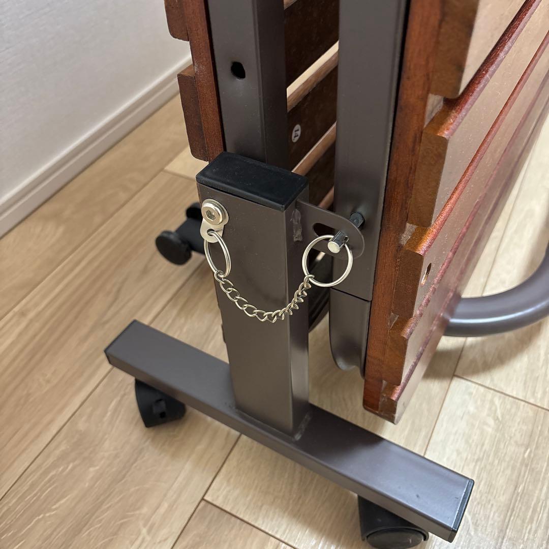 ミニマル　折りたたみベッド ダークブラウン シングルサイズ