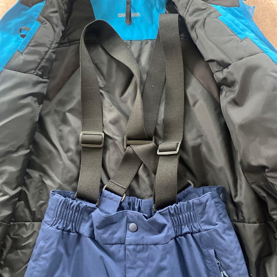 ジュニアスキーウェア 上下セットgoldwin 青/紺160