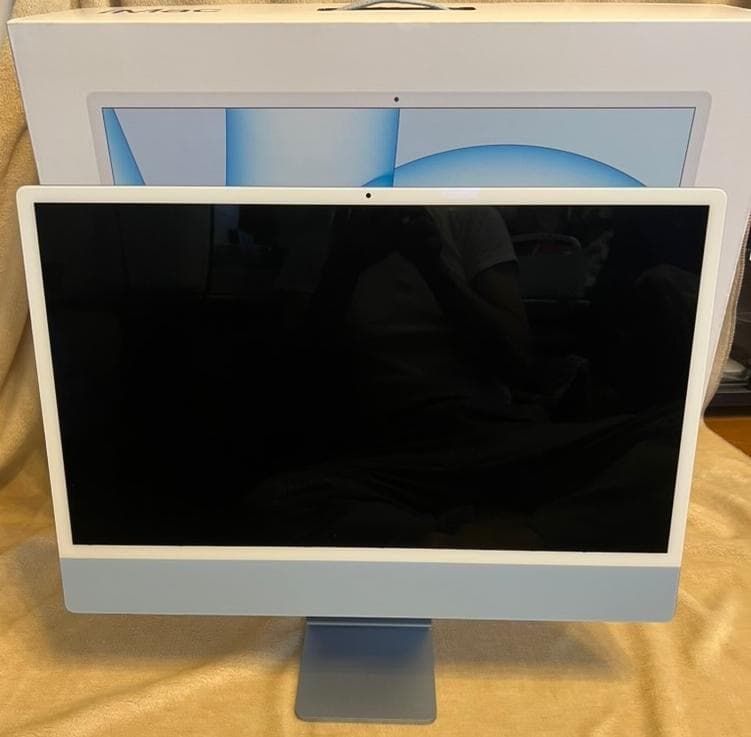 【美品】M1 iMac24メモリ8GB SSD256GB MGPK3J/Aブルー