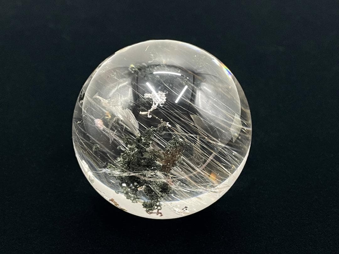 丸玉（レインボーガーデンルチルクォーツ）