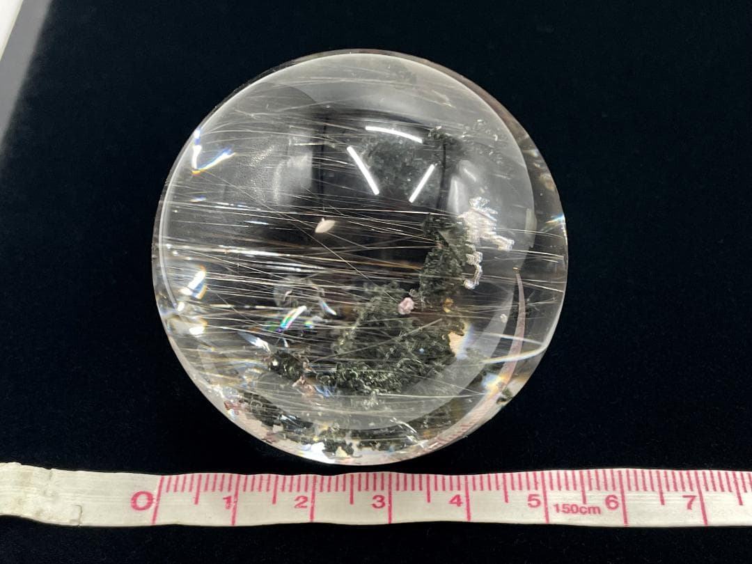 丸玉（レインボーガーデンルチルクォーツ）