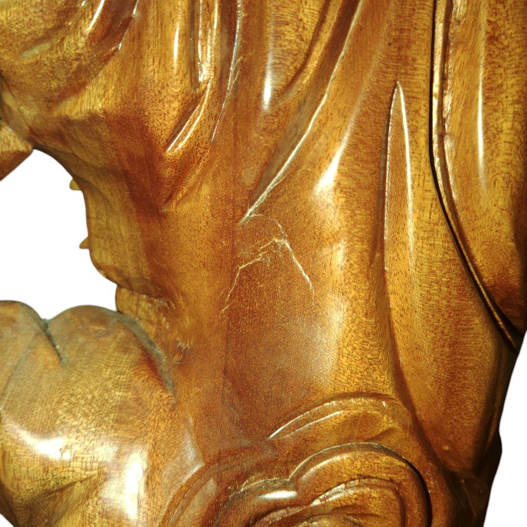 木彫　飛龍　透かし彫り　縁起物