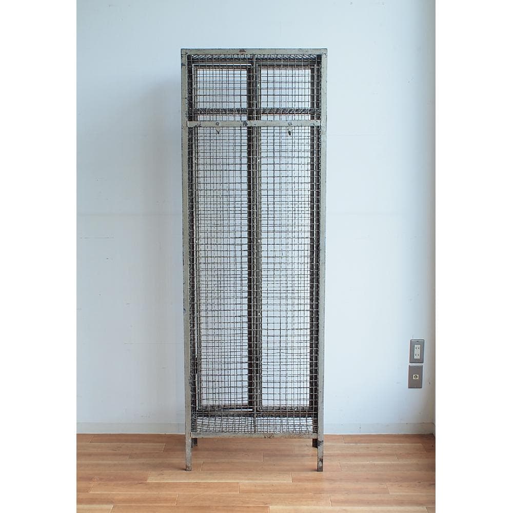 1950-60's ビンテージ ワイヤー メッシュロッカー 2ドア