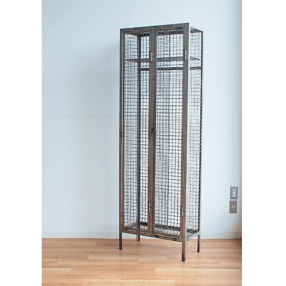 1950-60's ビンテージ ワイヤー メッシュロッカー 2ドア