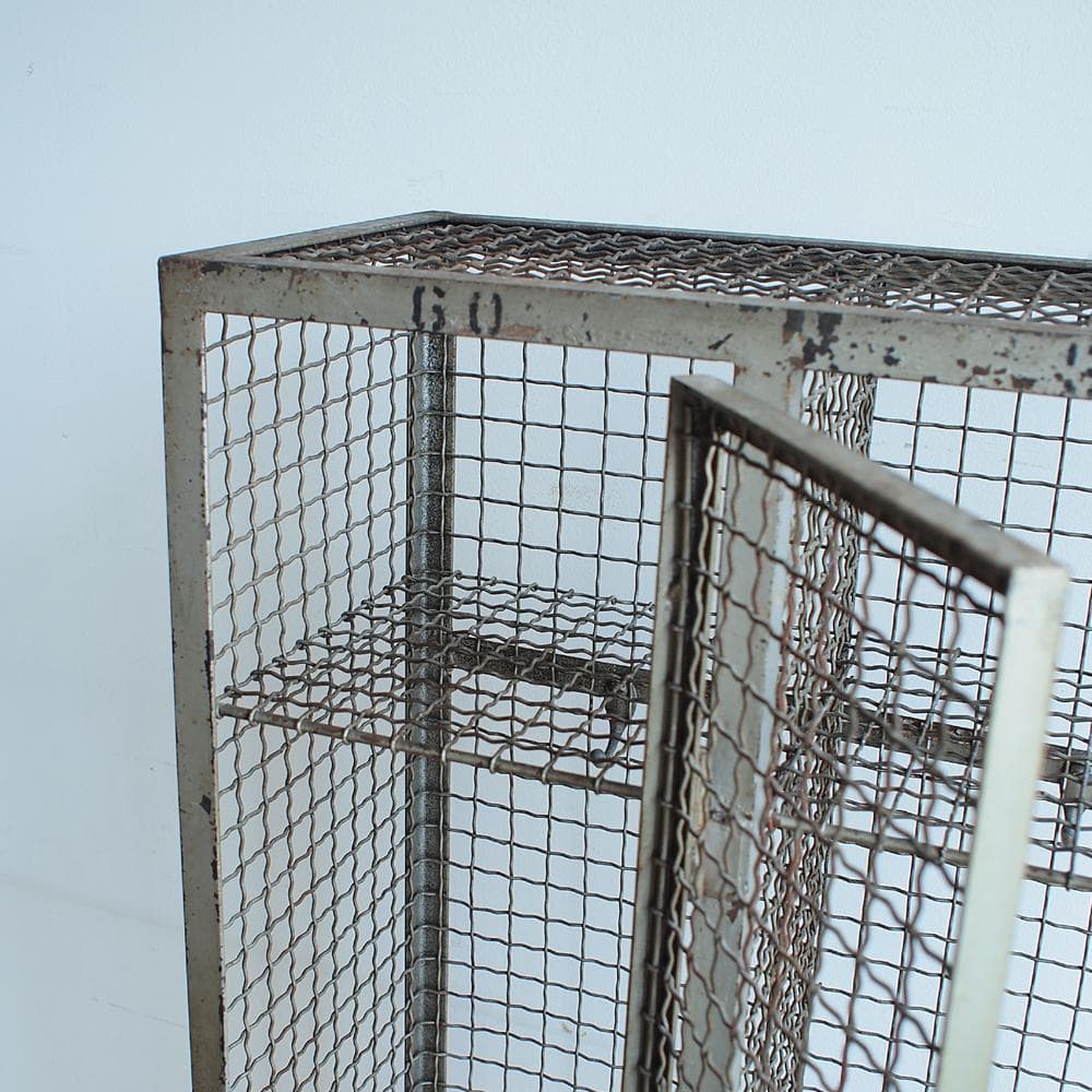 1950-60's ビンテージ ワイヤー メッシュロッカー 2ドア