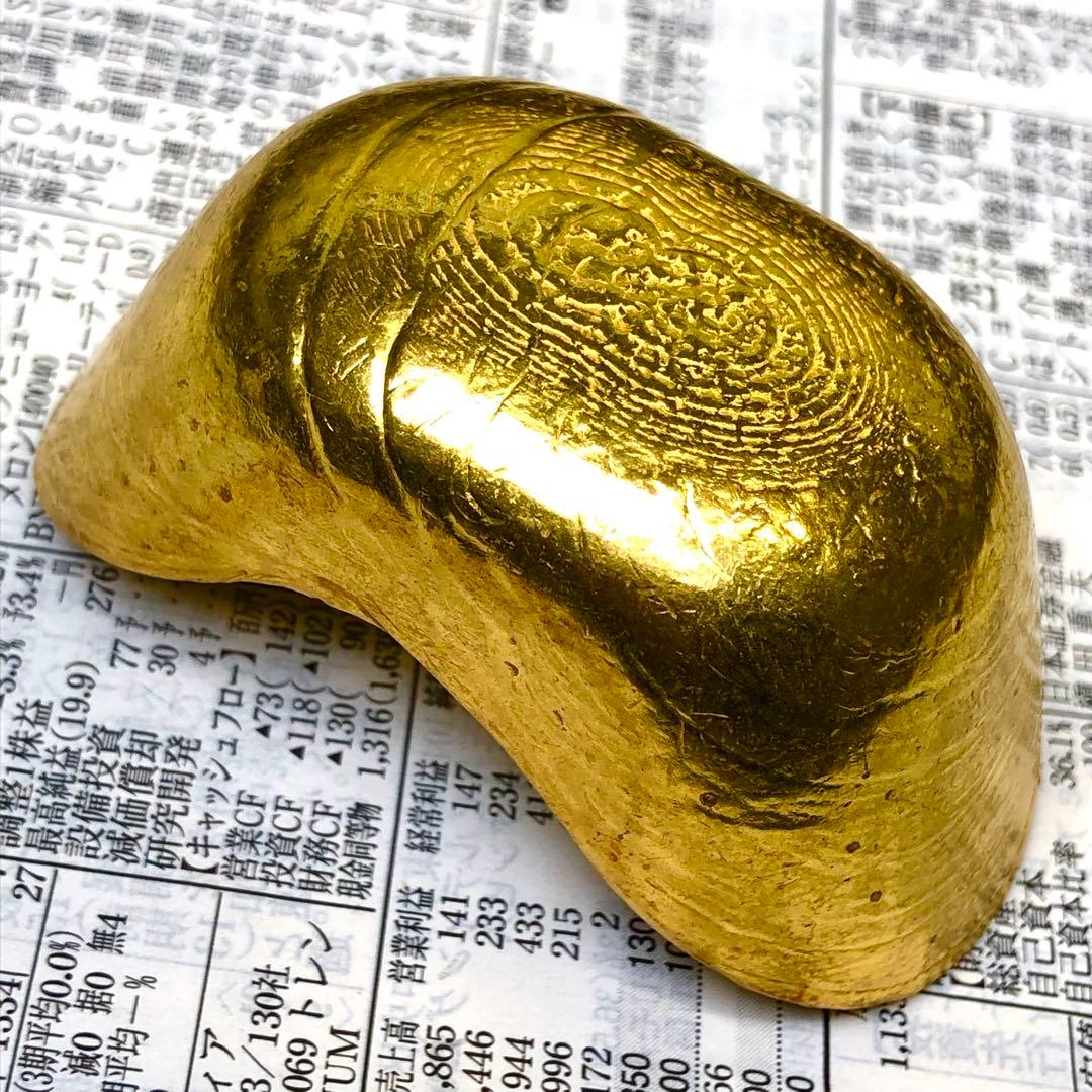 古銭　金貨　開運金元寶 「康熙年造 招財進寶 御賜足金」縁起物金錠開運金元寶美品
