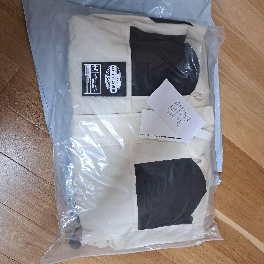 スノーボードウェア上下セット ホワイト/ブラック Mサイズ