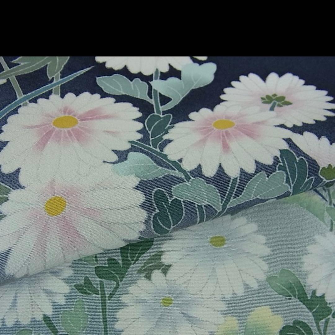 十日町友禅作家阿部佳雪訪問着 ❶裄丈70花柄 要確認〜説明文に変更あり・写真追加