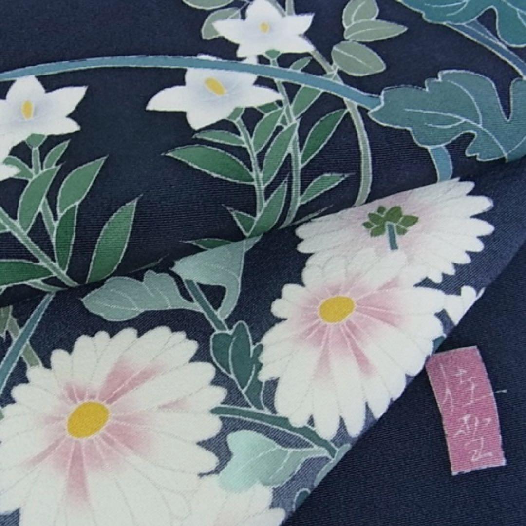 十日町友禅作家阿部佳雪訪問着 ❶裄丈70花柄 要確認〜説明文に変更あり・写真追加