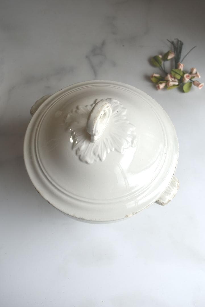 珍しい窯　フランス19世紀　美しいスーピエ（小）印有　フランスアンティーク