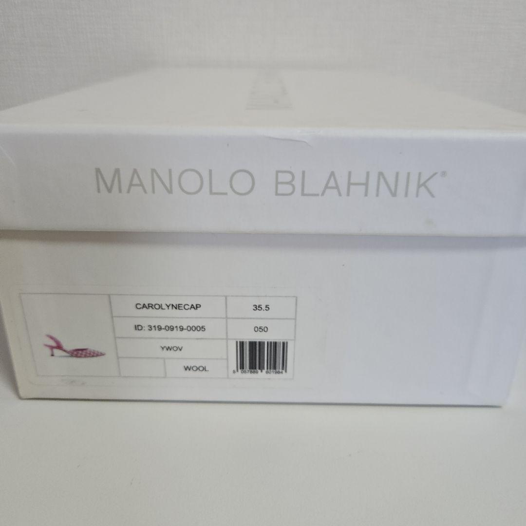 MANOLO BLAHNIK ピンクスリングバックミュール