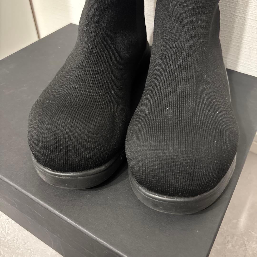 ラクバキ ニットブーツ ブラック