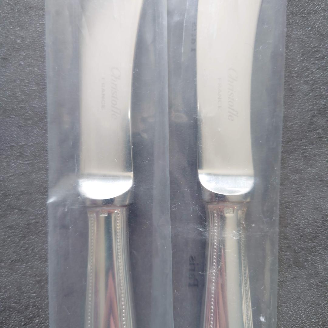 希少 クリストフル パール バターナイフ 未開封 2点