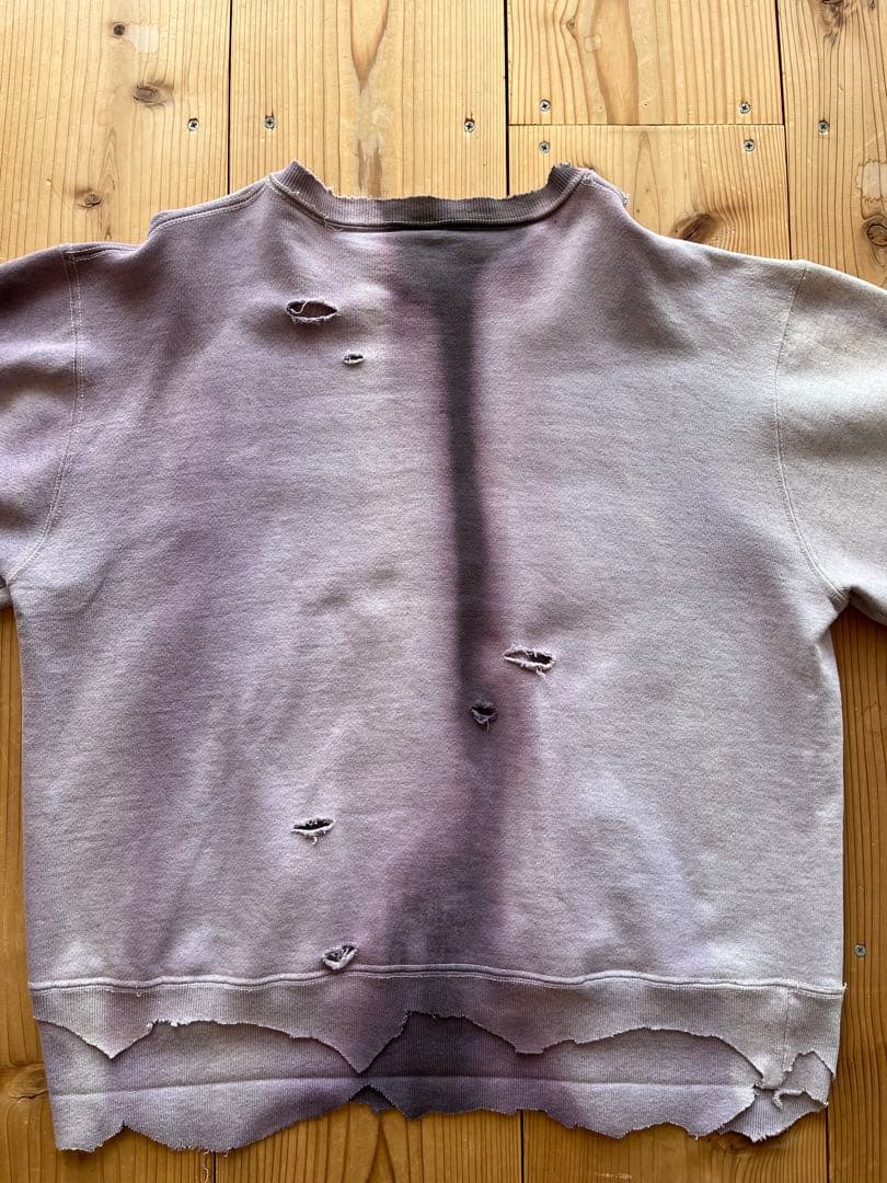 90's☆Champion☆超鬼フェード☆ペンキ☆ダメージボロスウェット