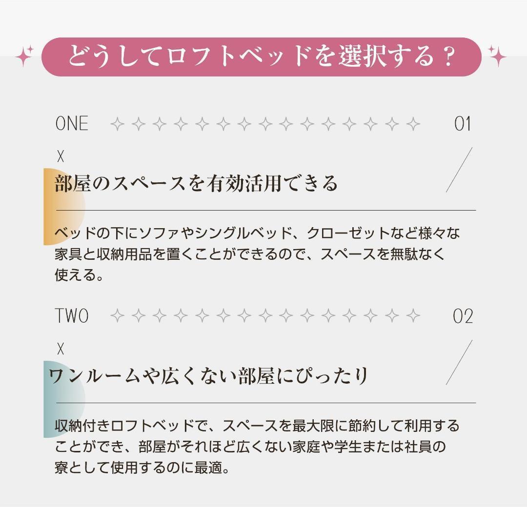 限定価格❣ロフトベッド シングル スチールネット付き 移動型デスク付き 北欧風