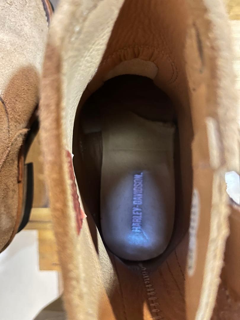 d*1様 ハーレーダビッドソン ショートエンジニアブーツスエード US7.5 2