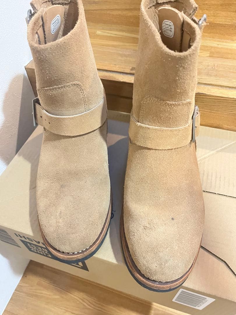 d*1様 ハーレーダビッドソン ショートエンジニアブーツスエード US7.5 2