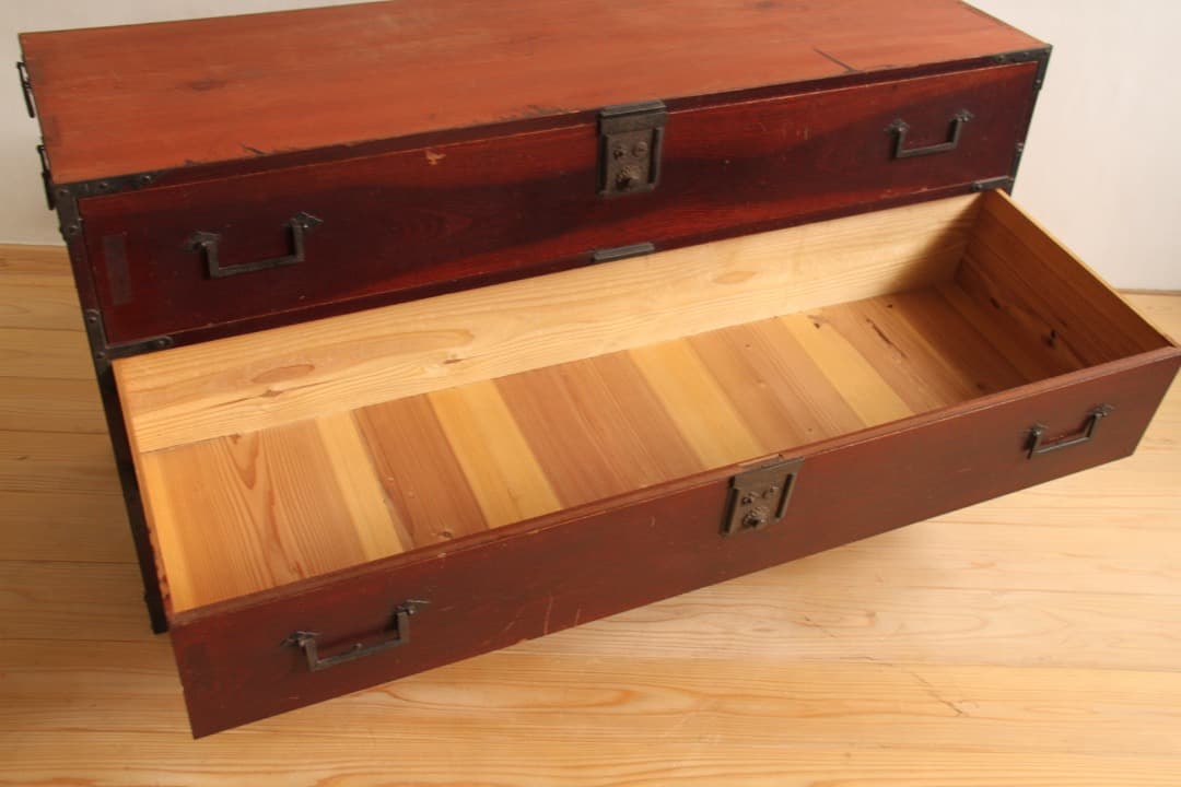 木製チェスト　収納棚　3段　和家具　古道具　古家具　ビンテージ　アンティーク