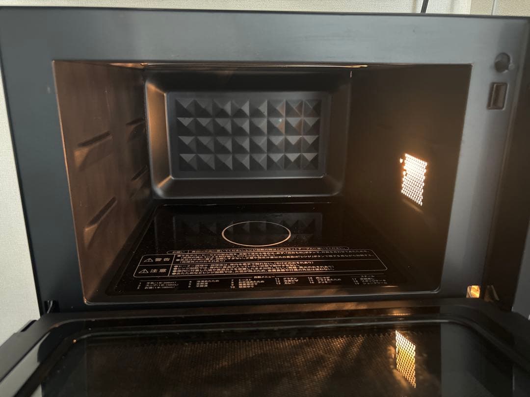 山善オーブンレンジ PRK-F250TSV(B) 25L フラット庫内 美品