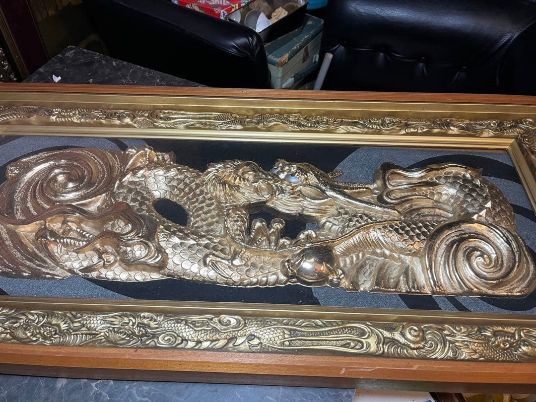 龍の額縁 金龍 龍 龍年 干支 縁起物 金龍の額