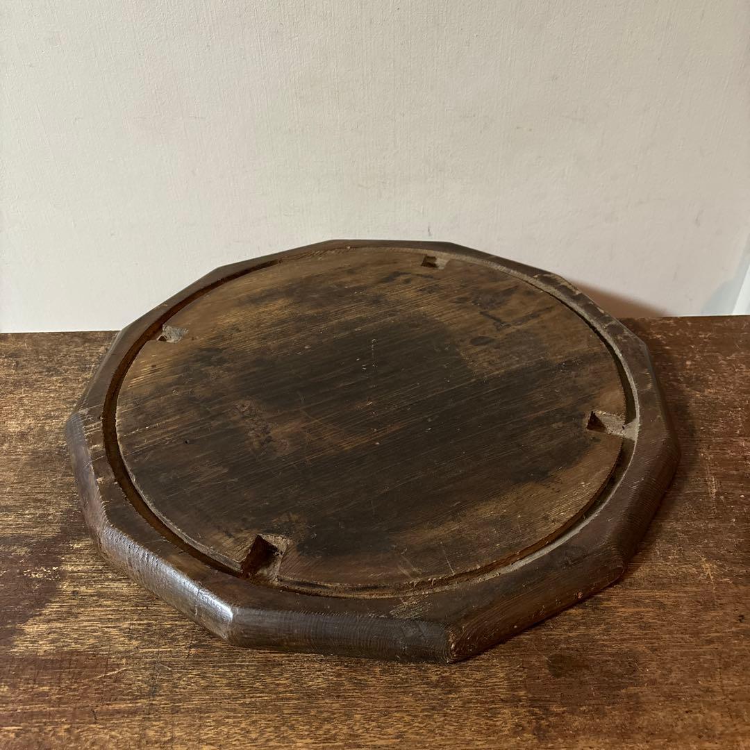 李朝十二角膳天板その63 盆.古道具.骨董品.韓国骨董. Antique.酒器盆