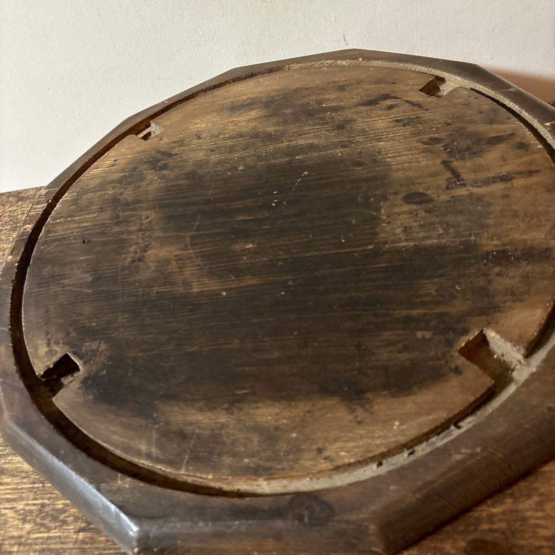 李朝十二角膳天板その63 盆.古道具.骨董品.韓国骨董. Antique.酒器盆